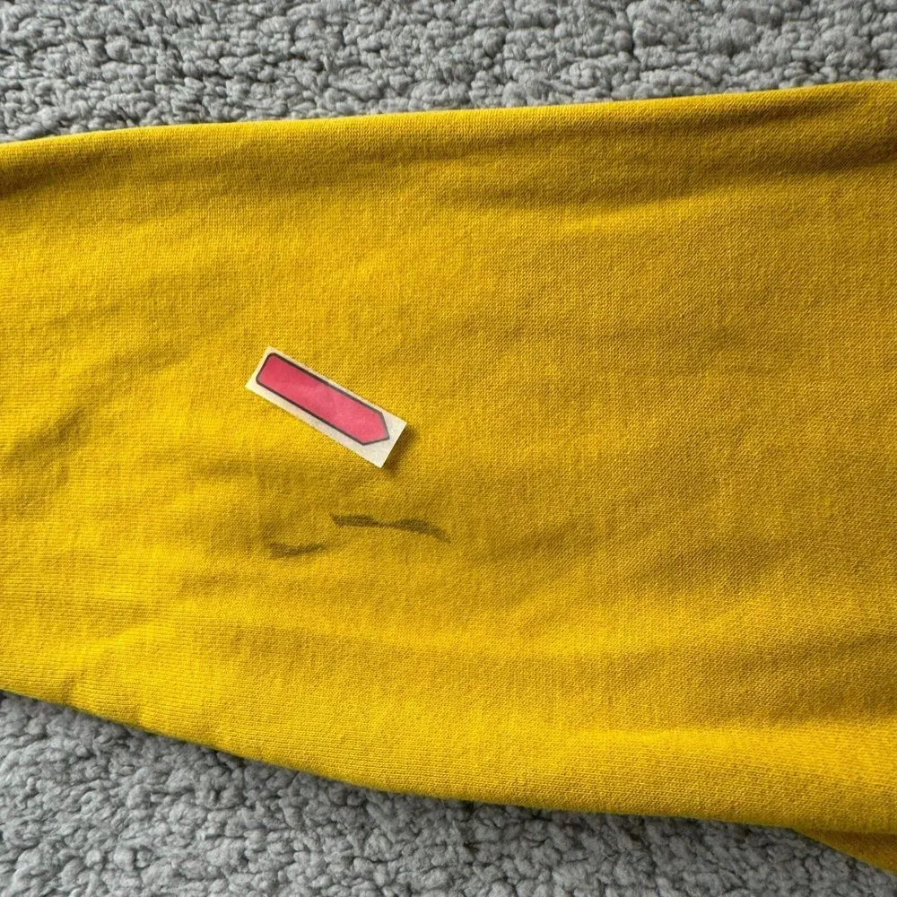 The North Face‎ Hoodie Mens Small Yellow Sweater Sweatshirt Outdoor Fleece Lined